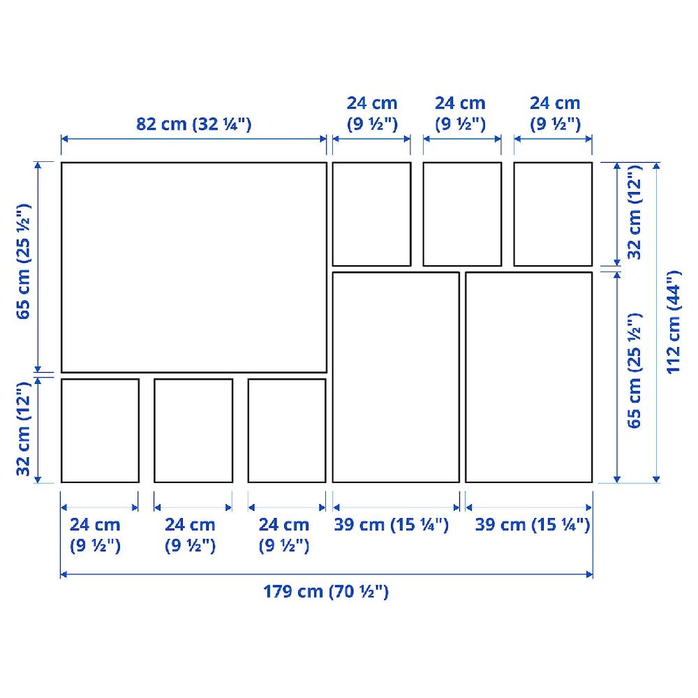 IKEA PJÄTTERYD Bild 9er-Set Nebel im Wald 179x112 cm Saisonale Angebote