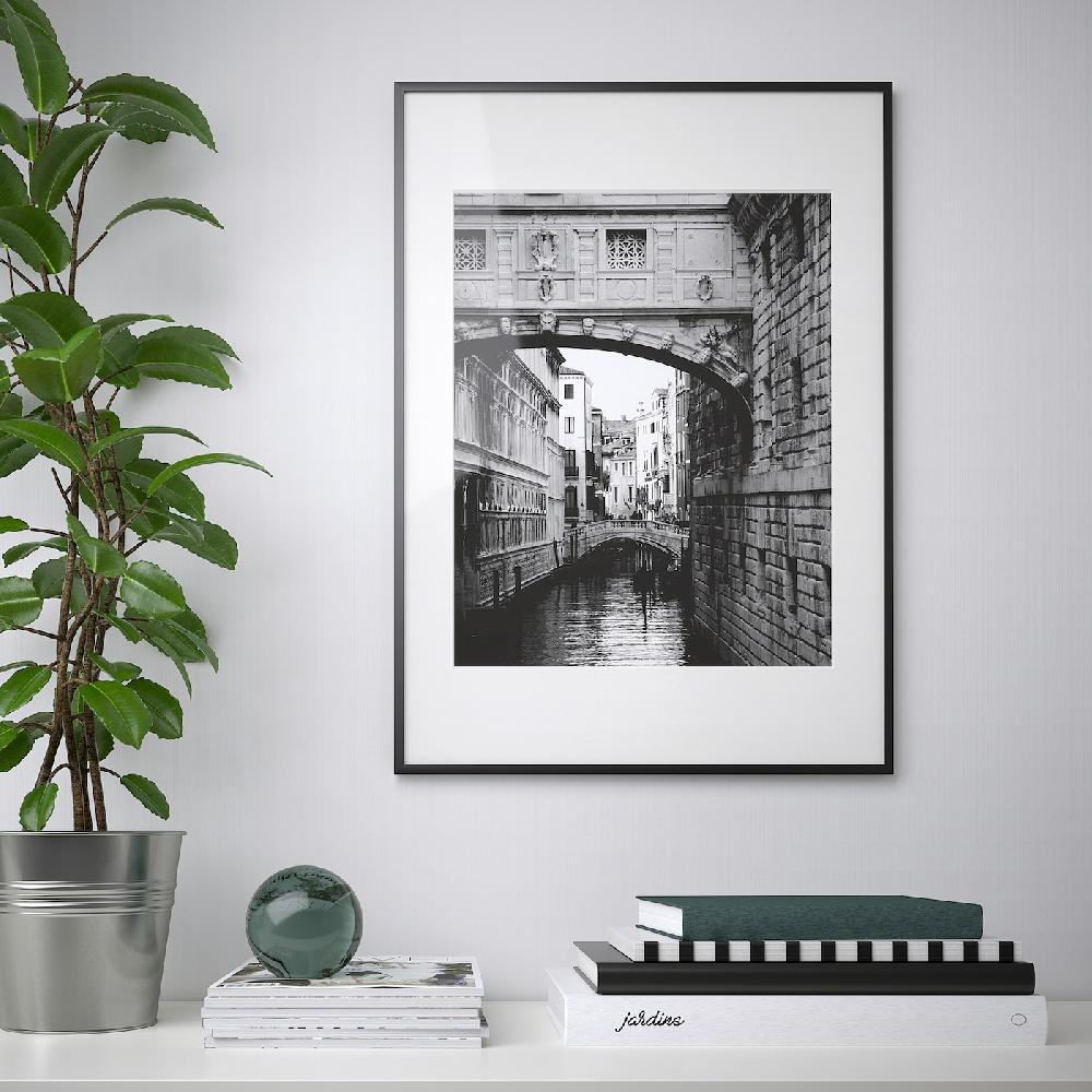 IKEA LOMVIKEN Rahmen schwarz 50x70 cm Riesige Ersparnisse
