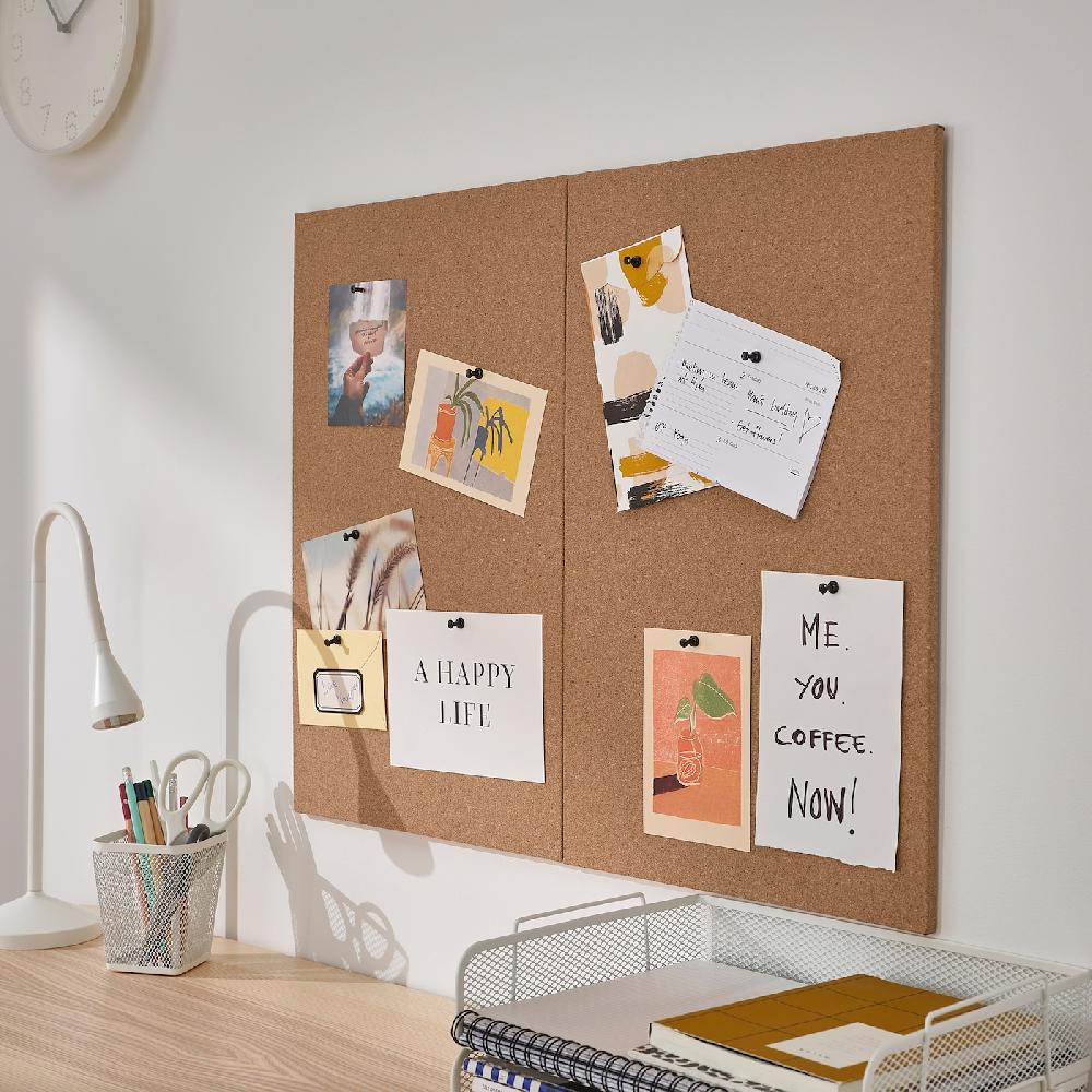 IKEA FLÖNSA Notiztafel mit Pins Kork 52x33 cm Kostenlose Rückgabe