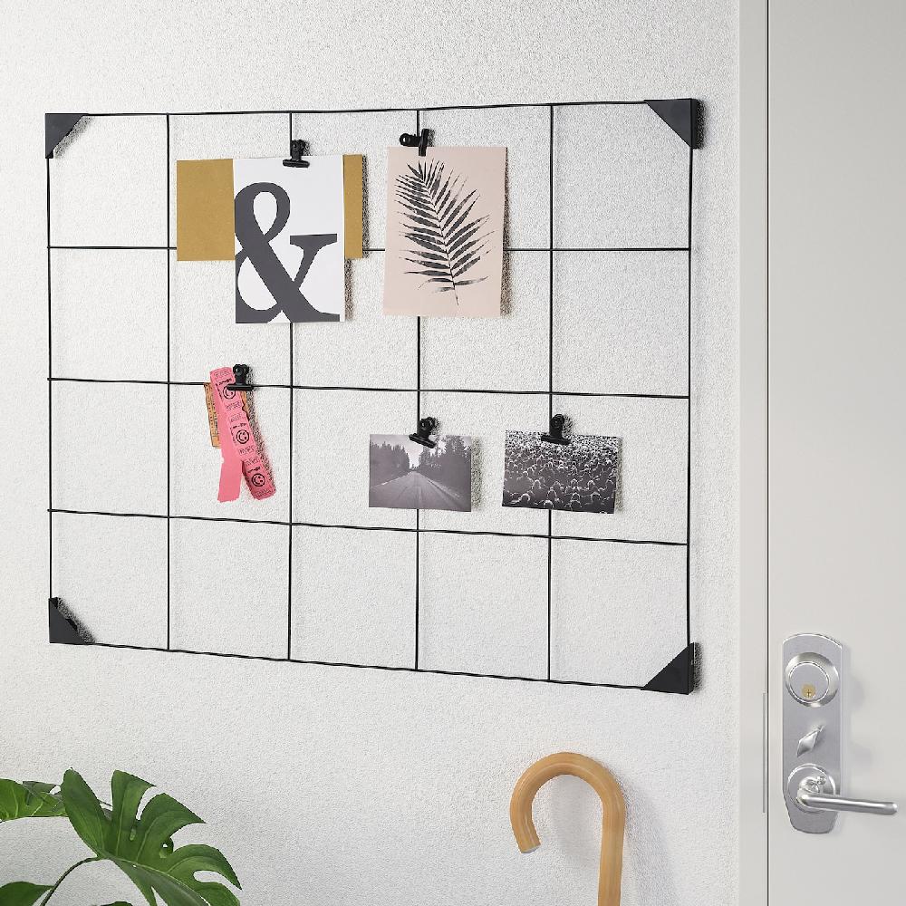 IKEA SÖSDALA Notizgitter mit Clips schwarz 60x75 cm Begrenzte Freigabe