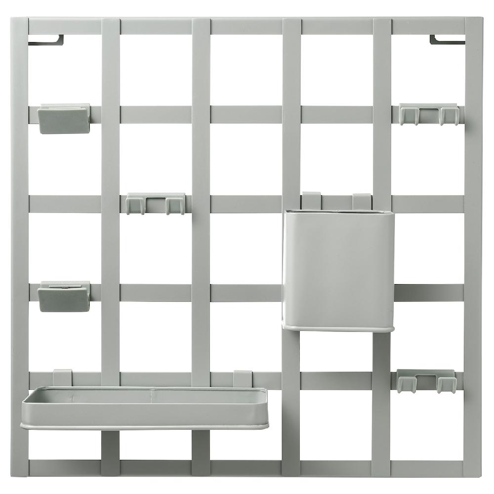 IKEA SNICKRA Ordnungstafel 8-teilig graugrün 38x38 cm