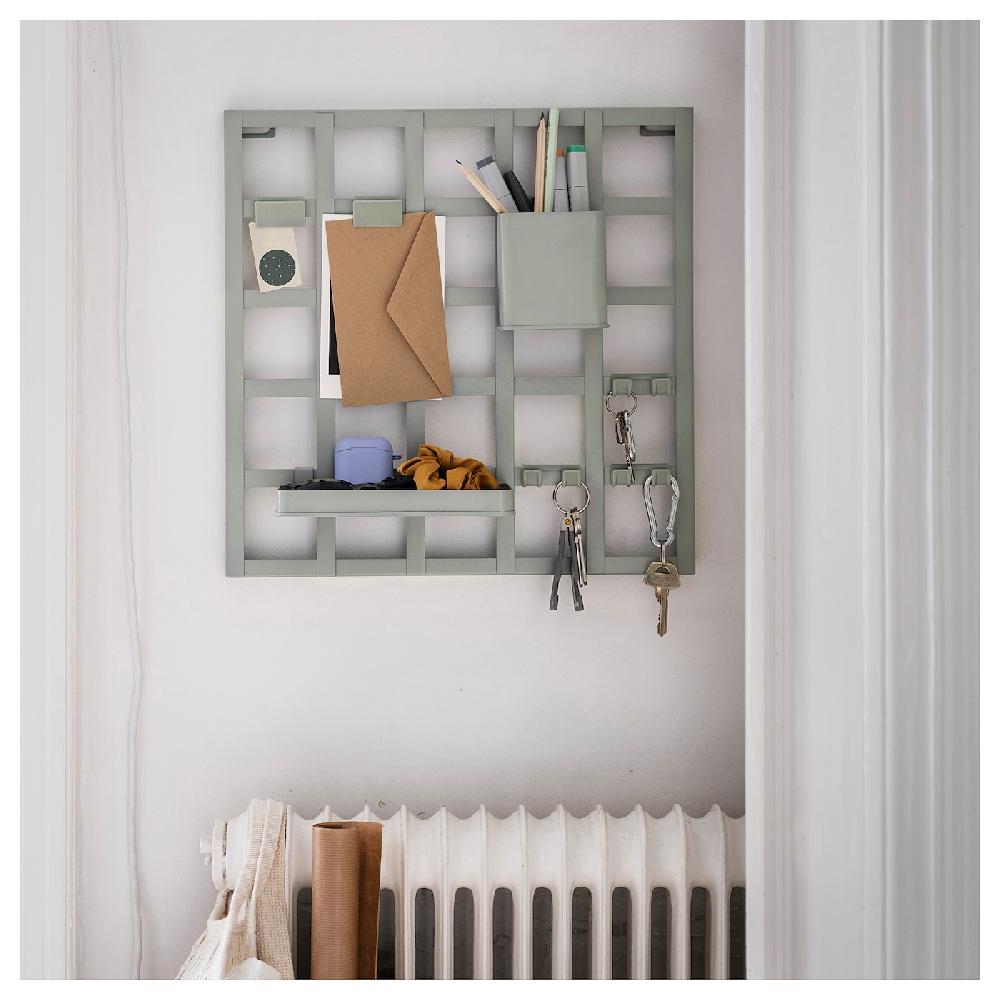 IKEA SNICKRA Ordnungstafel 8-teilig graugrün 38x38 cm Neueste Stile