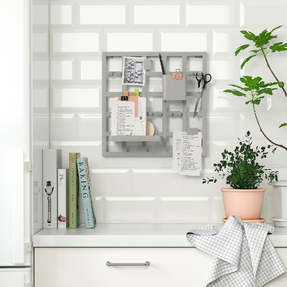 IKEA SNICKRA Ordnungstafel 8-teilig graugrün 38x38 cm Neueste Stile