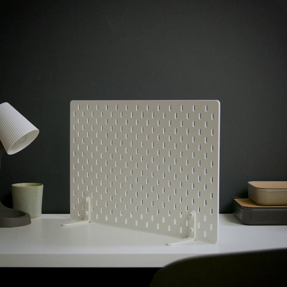 IKEA SKÅDIS Lochplatte frei stehend weiß 56x37 cm Letzter Tag