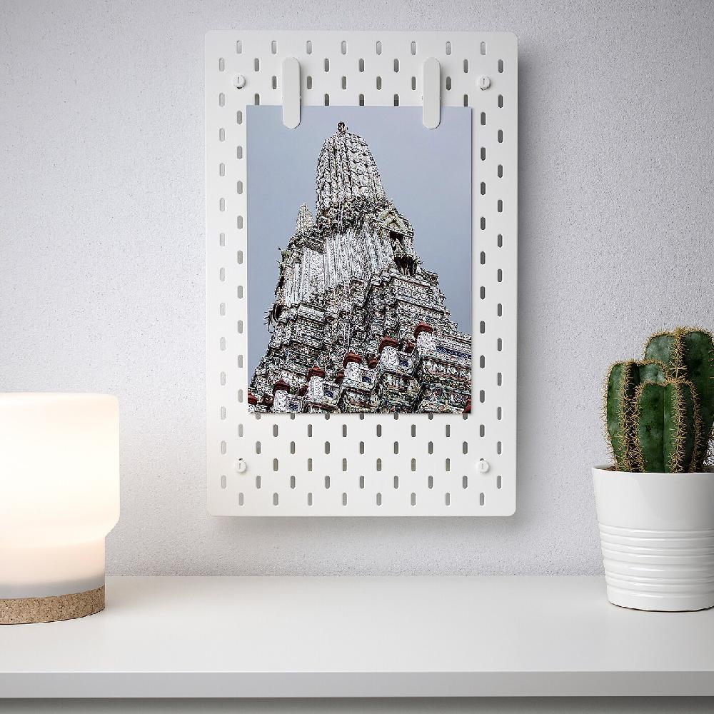 IKEA SKÅDIS Lochplatte/Kombination weiß 36x56 cm Bis zu 65% Rabatt