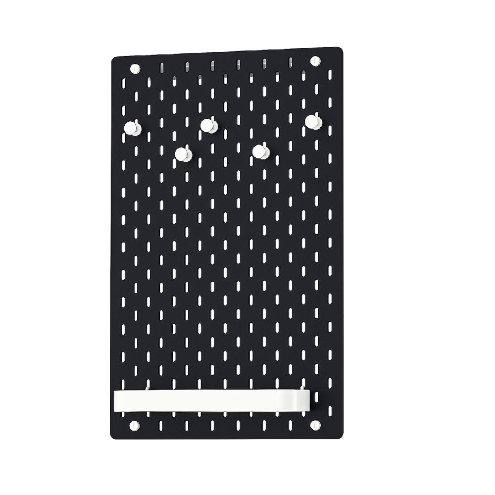 IKEA SKÅDIS Lochplatte/Kombination schwarz 36x56 cm Vierteljährliche Förderung