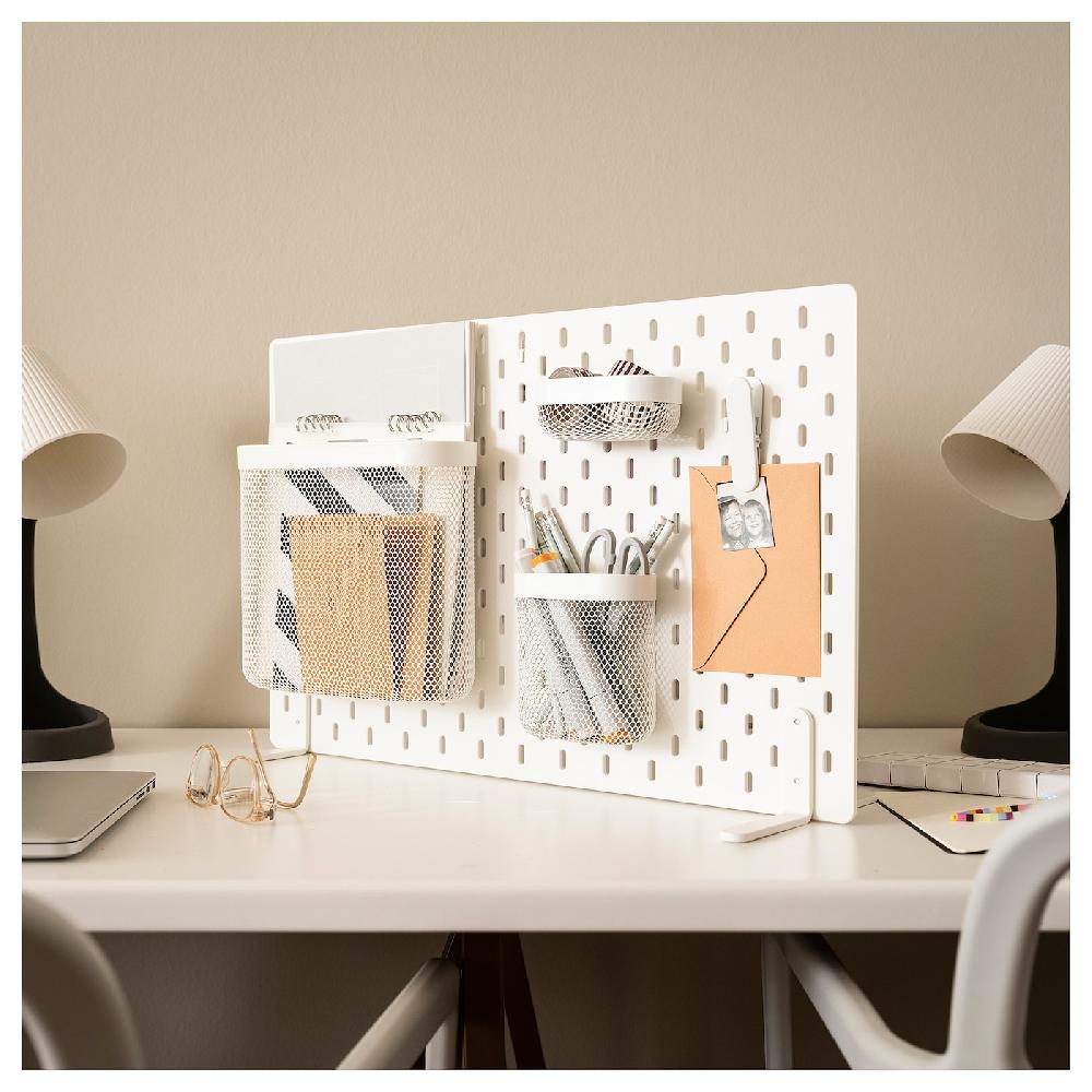 IKEA SKÅDIS Lochplatte/Kombination weiß 56x37 cm Bis zu 55% Rabatt