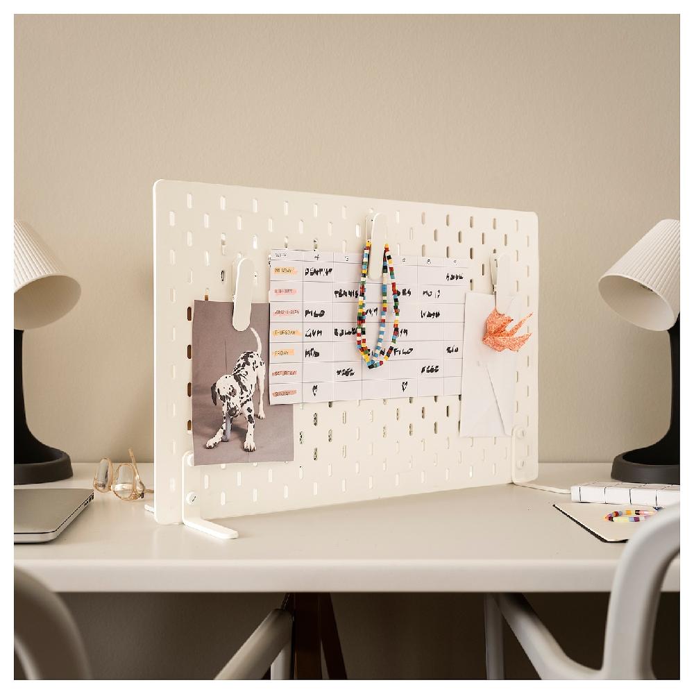 IKEA SKÅDIS Lochplatte/Kombination weiß 56x37 cm Bis zu 55% Rabatt