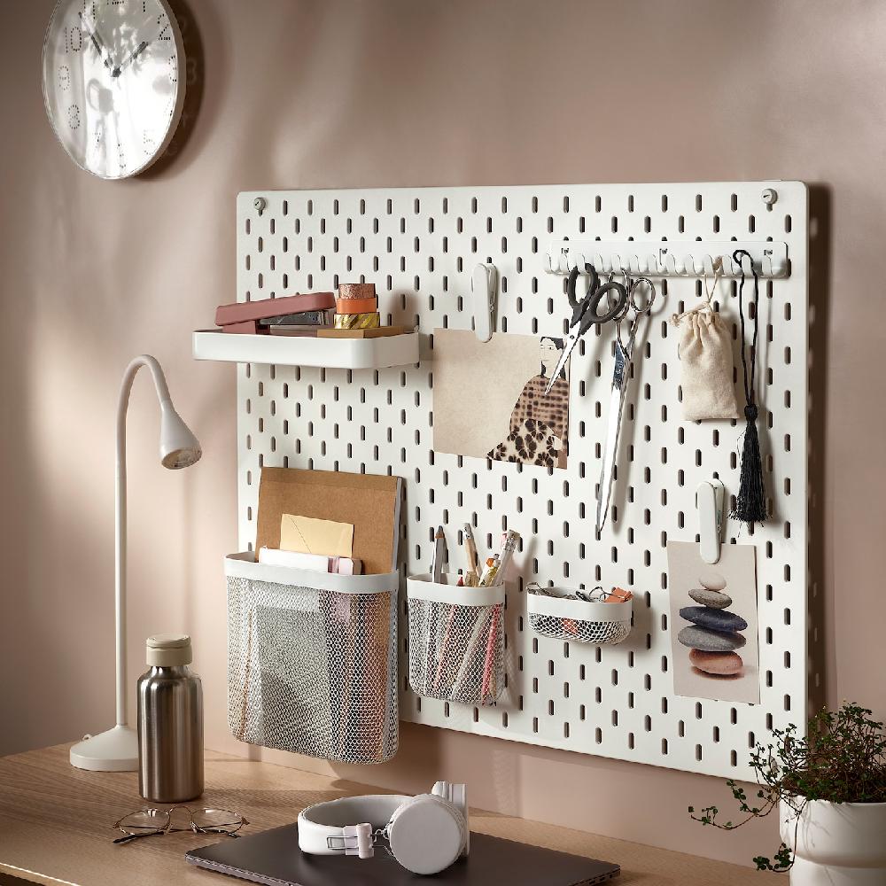 IKEA SKÅDIS Lochplatte weiß 76x56 cm Nur noch ein Tag übrig