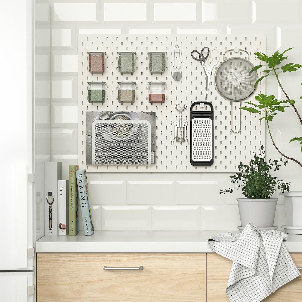IKEA SKÅDIS Lochplatte weiß 76x56 cm Nur noch ein Tag übrig
