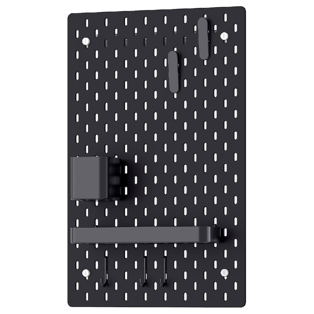 IKEA SKÅDIS Lochplatte/Kombination schwarz 36x56 cm Super Rabatt