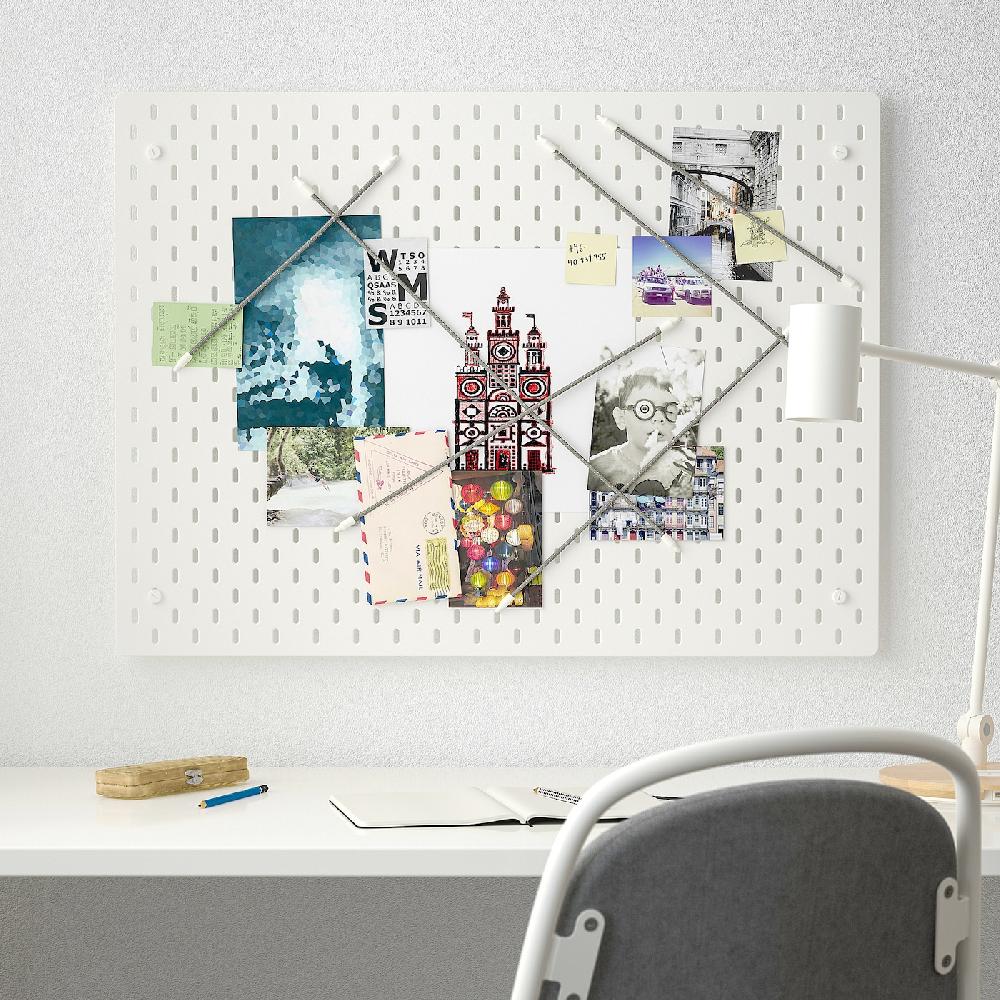IKEA SKÅDIS Lochplatte/Kombination weiß 76x56 cm Riesige Rabatte