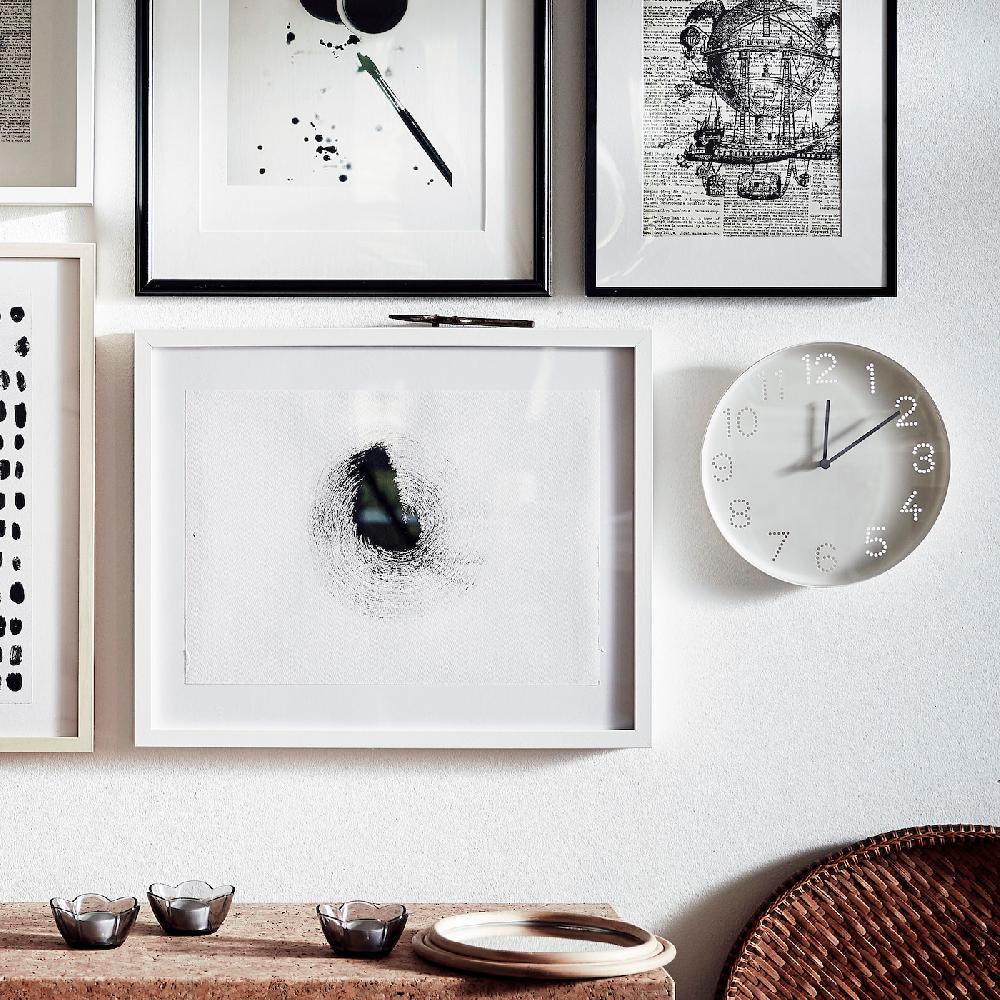 IKEA TROMMA Wanduhr weiß 25 cm Clearance-Verkauf