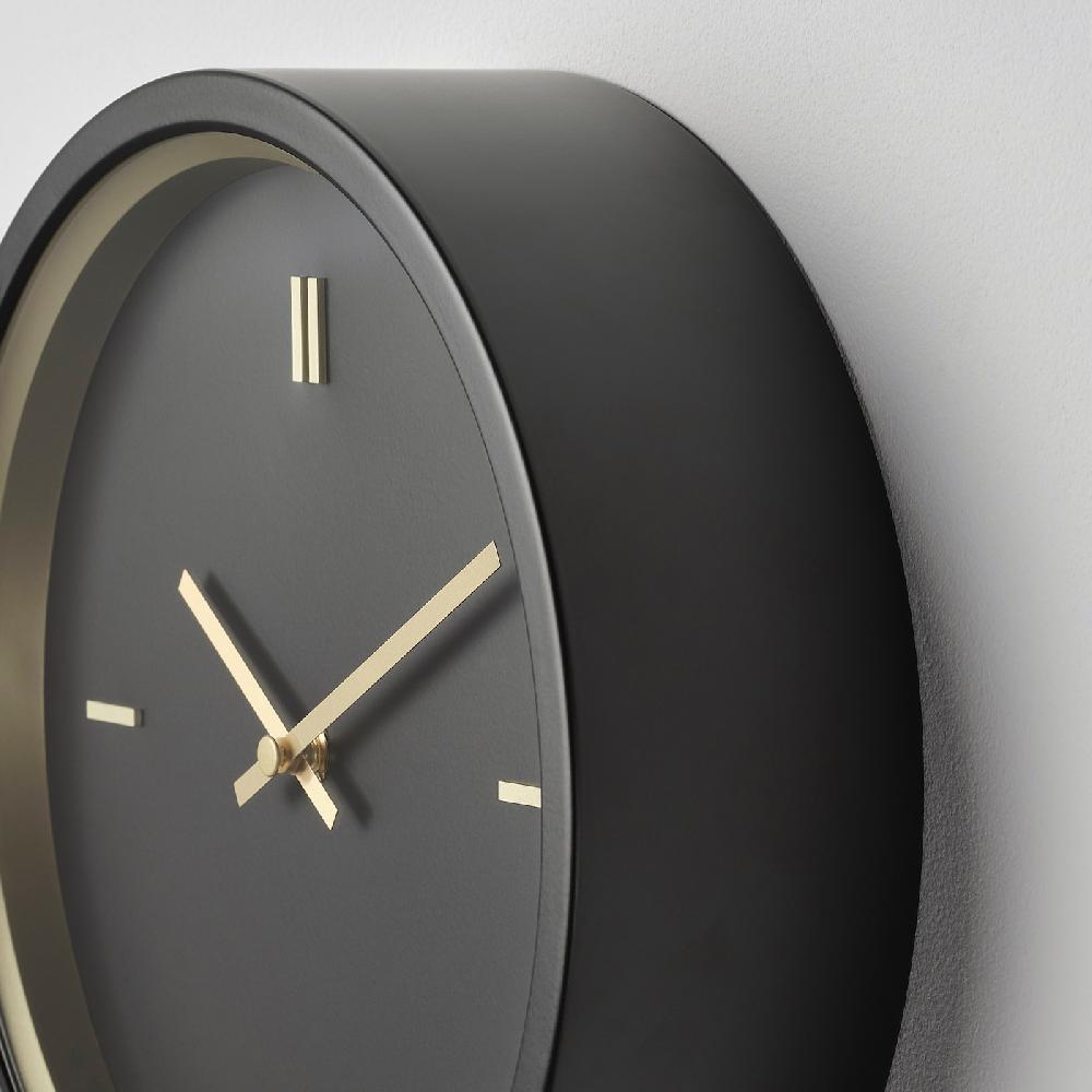 IKEA STURSK Wanduhr schwarz 26 cm 50% Rabatt für begrenzte Zeit