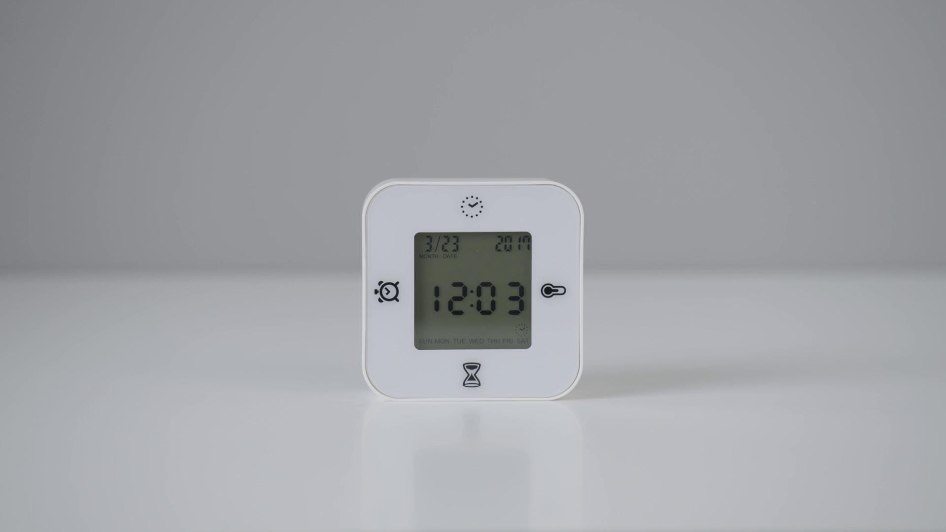 IKEA KLOCKIS Uhr/Thermometer/Wecker/Timer weiß 7x7 cm Rabatte dieses Monats