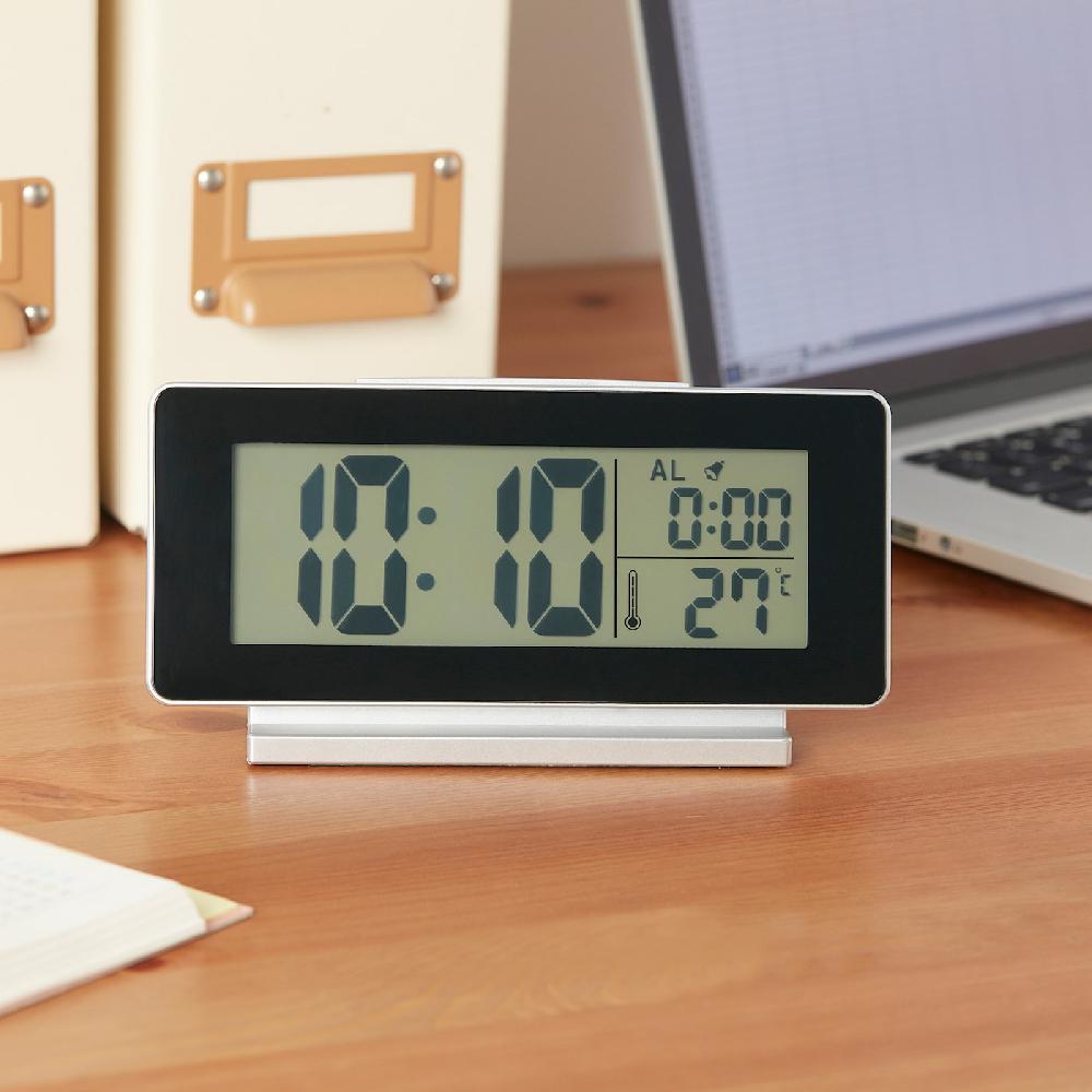 IKEA FILMIS Uhr/Thermometer/Wecker schwarz 16.5x9 cm Online