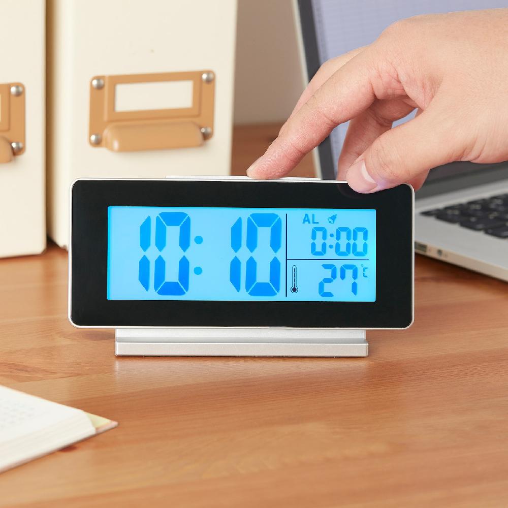 IKEA FILMIS Uhr/Thermometer/Wecker schwarz 16.5x9 cm Online