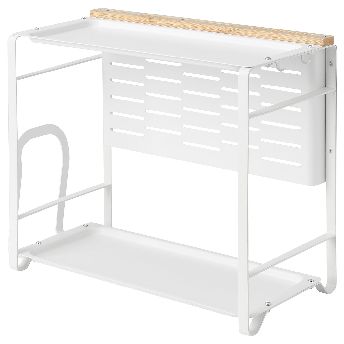 IKEA AVSTEG Miniregal für Arbeitsplatte Bambus/weiß 40x21 cm Günstiger Verkauf