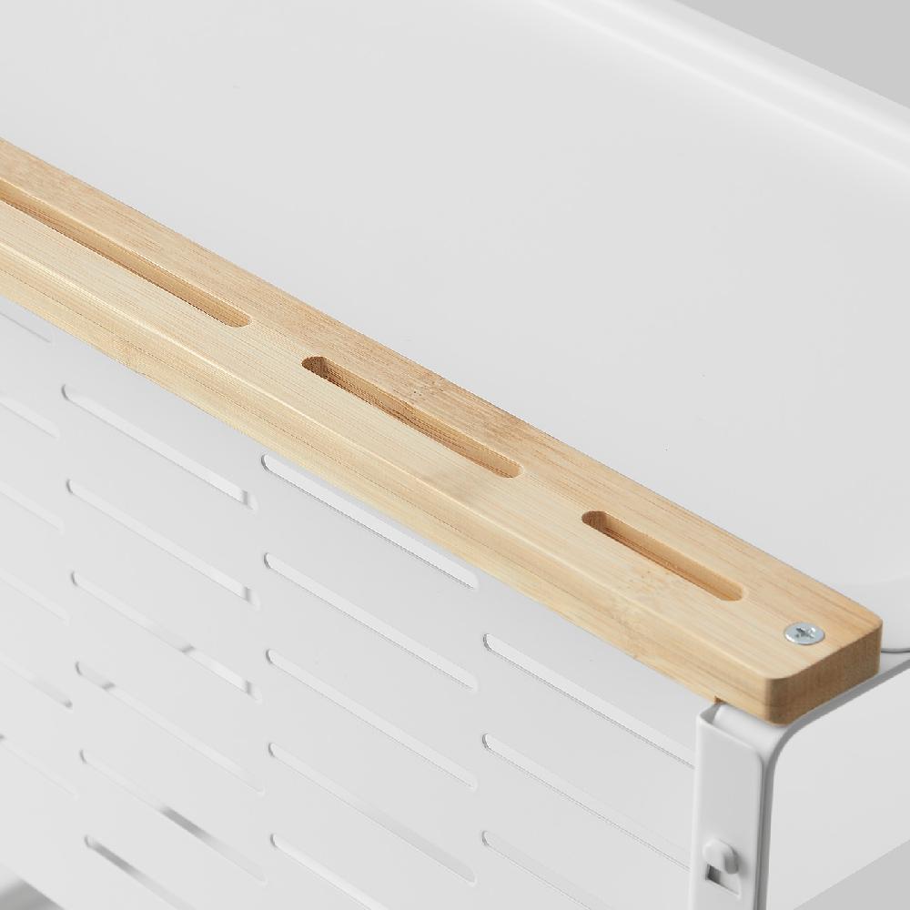 IKEA AVSTEG Miniregal für Arbeitsplatte Bambus/weiß 40x21 cm Günstiger Verkauf