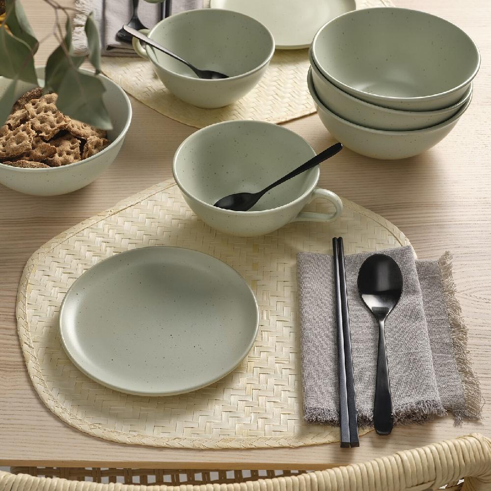 IKEA MOSSMAL Dessertteller Punkte/hellgrün 18 cm Günstig kaufen