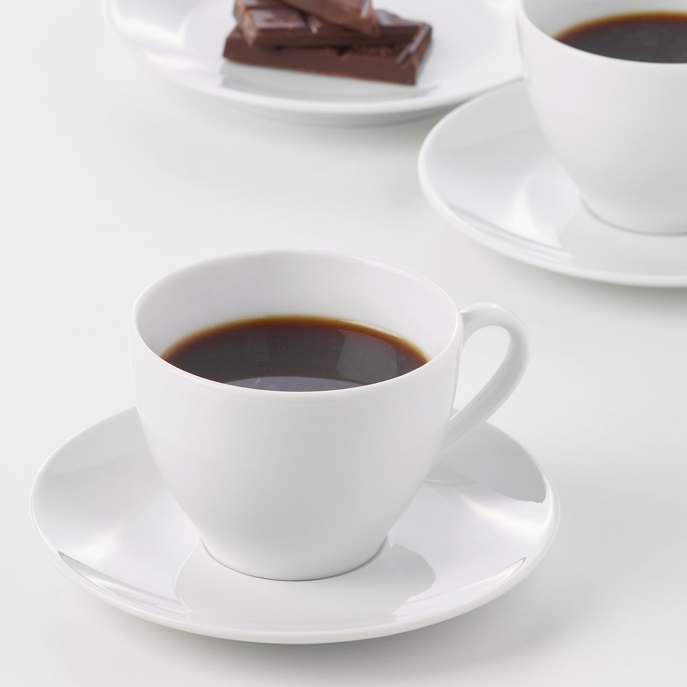 IKEA VÄRDERA Kaffeetasse und Untertasse weiß 20 cl Osterangebot
