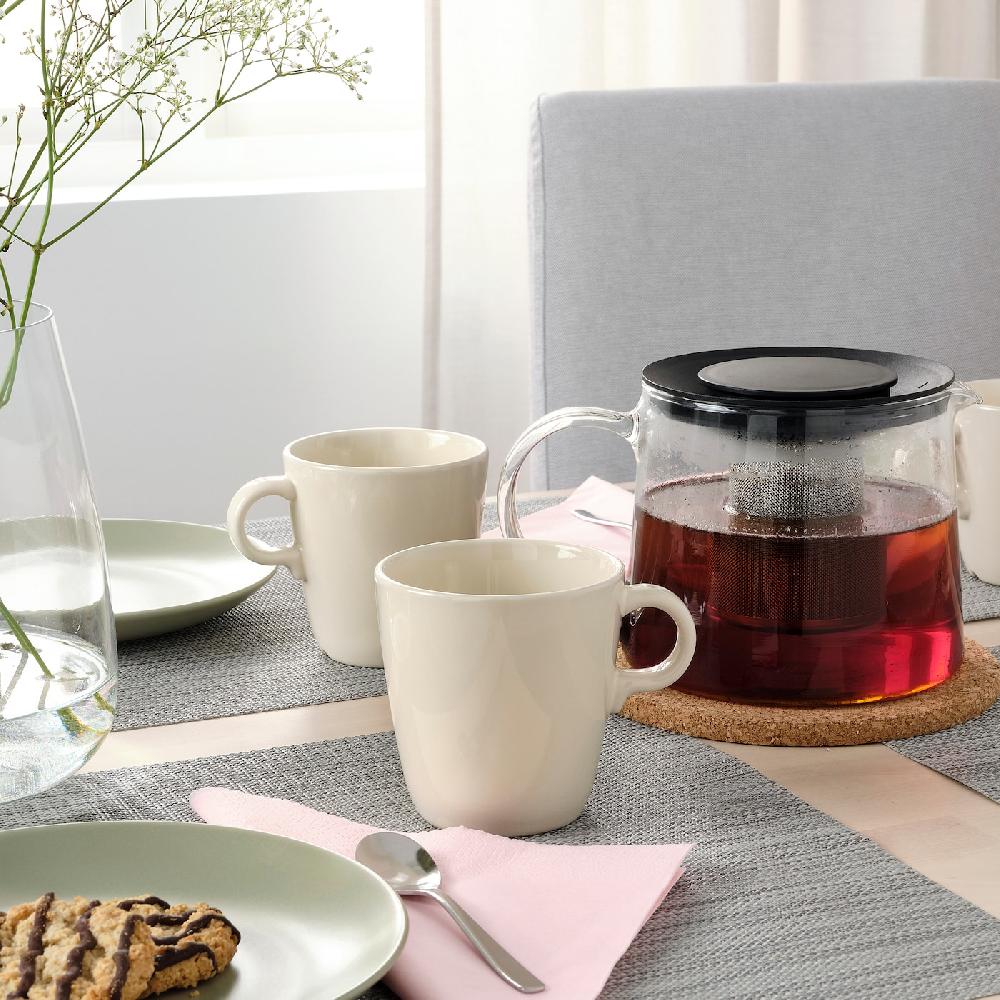IKEA FÄRGKLAR Becher glänzend beige 37 cl Jubiläumsangebot