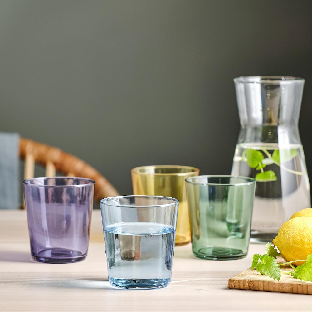 IKEA PAPPERSBJÖRK Glas versch. Farben 30 cl Räumungsverkauf