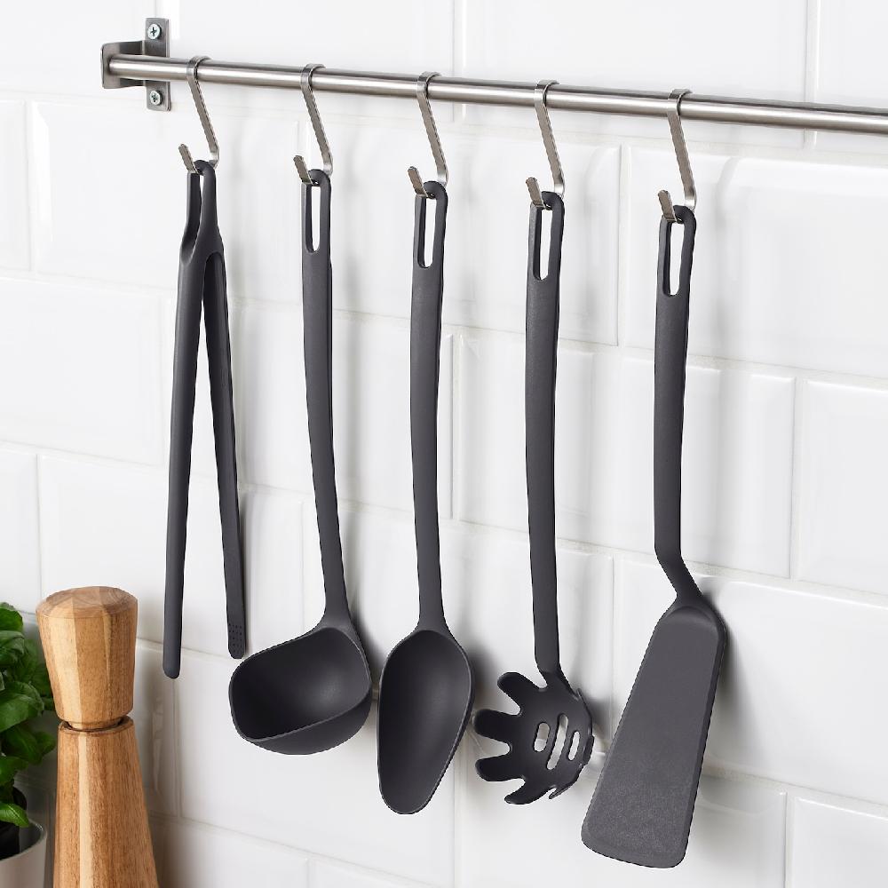 IKEA FULLÄNDAD Küchenutensilien 5-tlg. grau Letzte 2 Tage