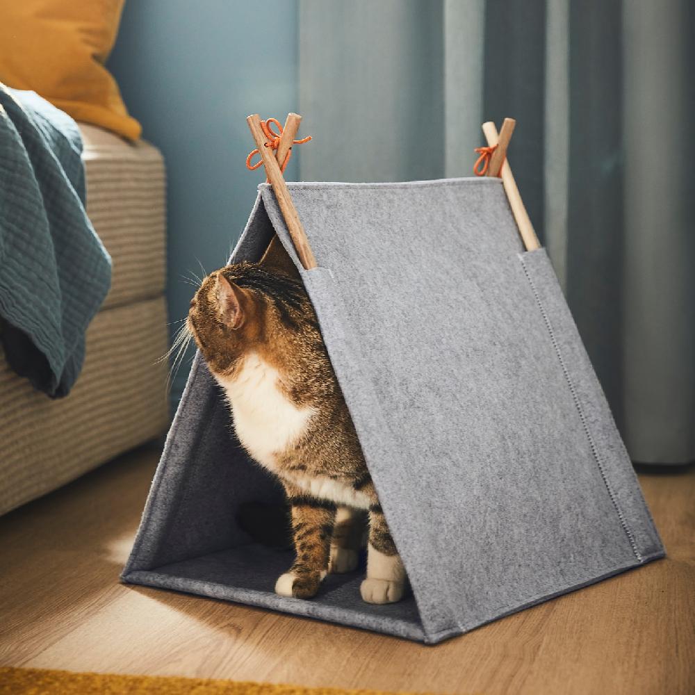 IKEA UTSÅDD Katzenhaus grau/Filz Black Friday