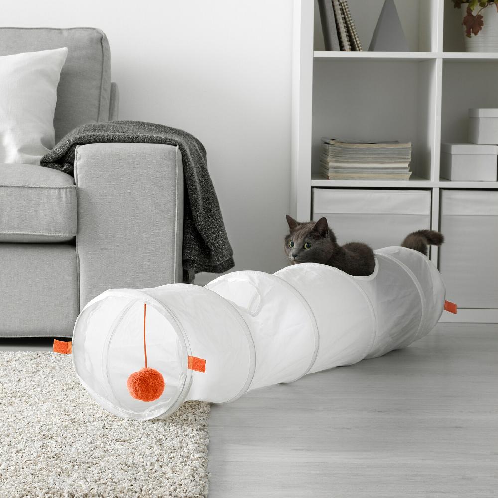 IKEA UTSÅDD Katzenspieltunnel weiß/orange Cyber Monday