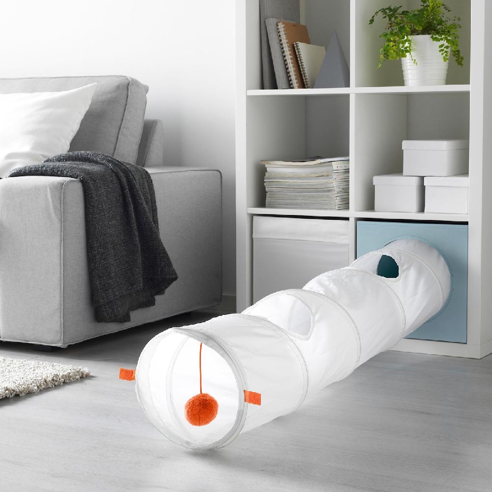 IKEA UTSÅDD Katzenspieltunnel weiß/orange Cyber Monday