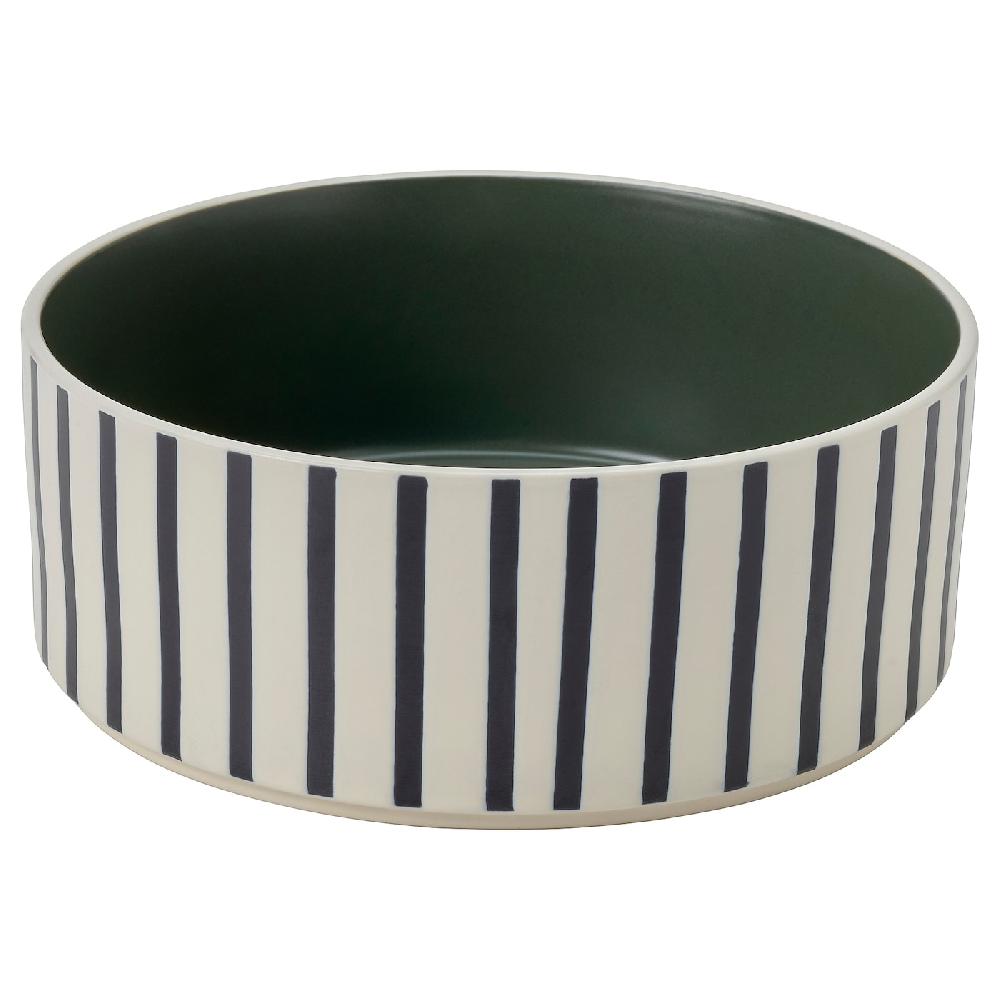 IKEA UTSÅDD Napf für Haustier Streifen schwarzblau/graugrün 19 cm Osterangebot
