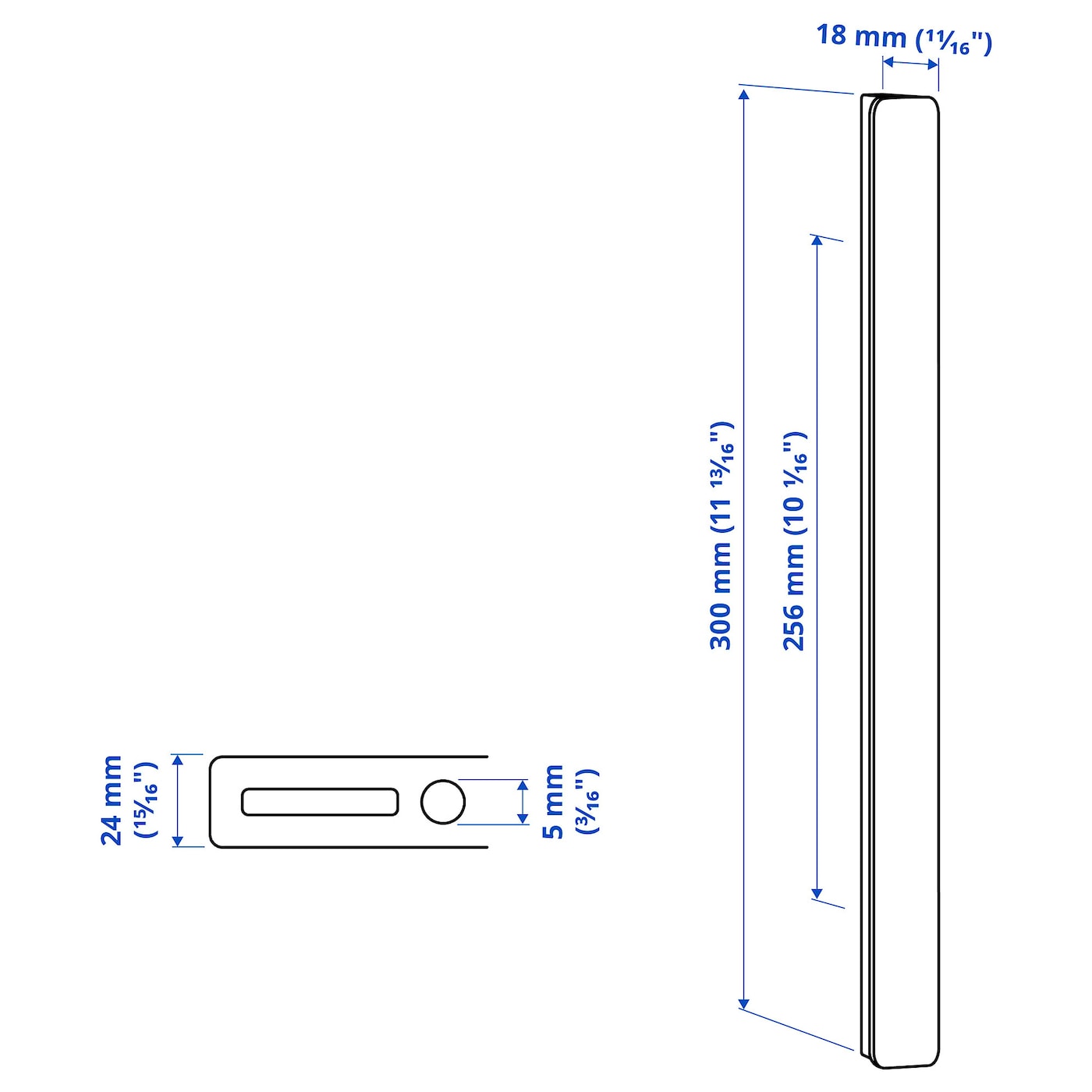 IKEA HACKÅS Griff anthrazit 300 mm Super Sparpreis