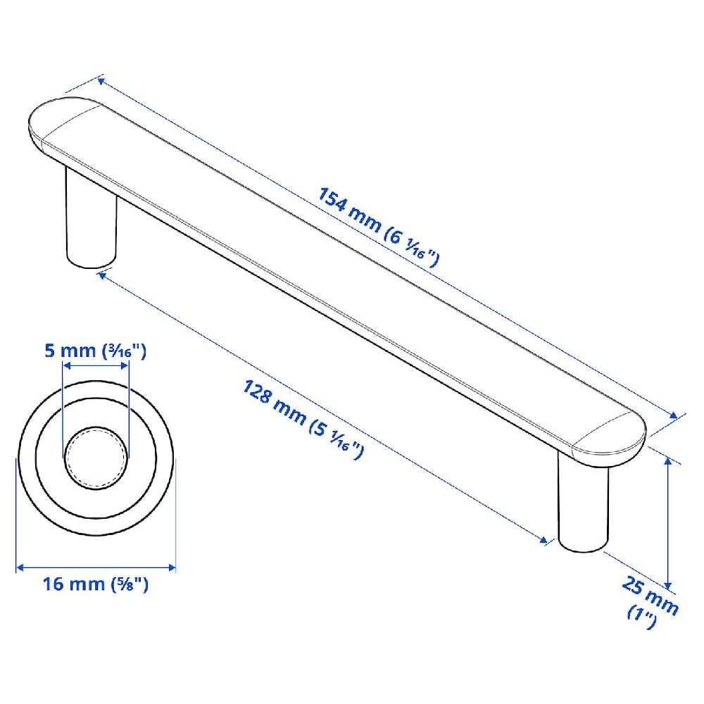 IKEA NYDALA Griff schwarz 154 mm JETZT KAUFEN