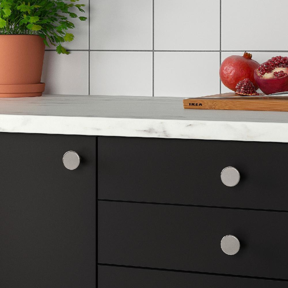 IKEA KALERUM Knopf stahlfarben 30 mm Vierteljährliche Förderung