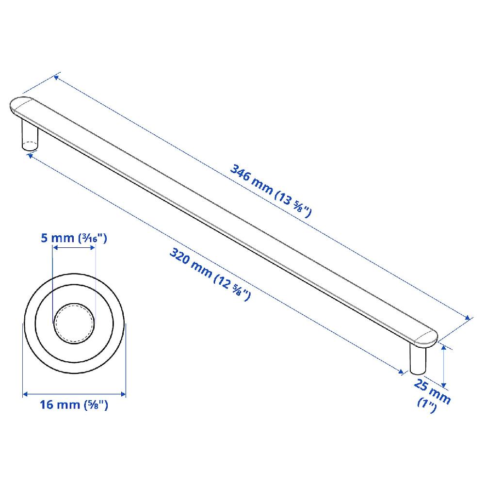 IKEA NYDALA Griff schwarz 346 mm Bis zu 55% Rabatt