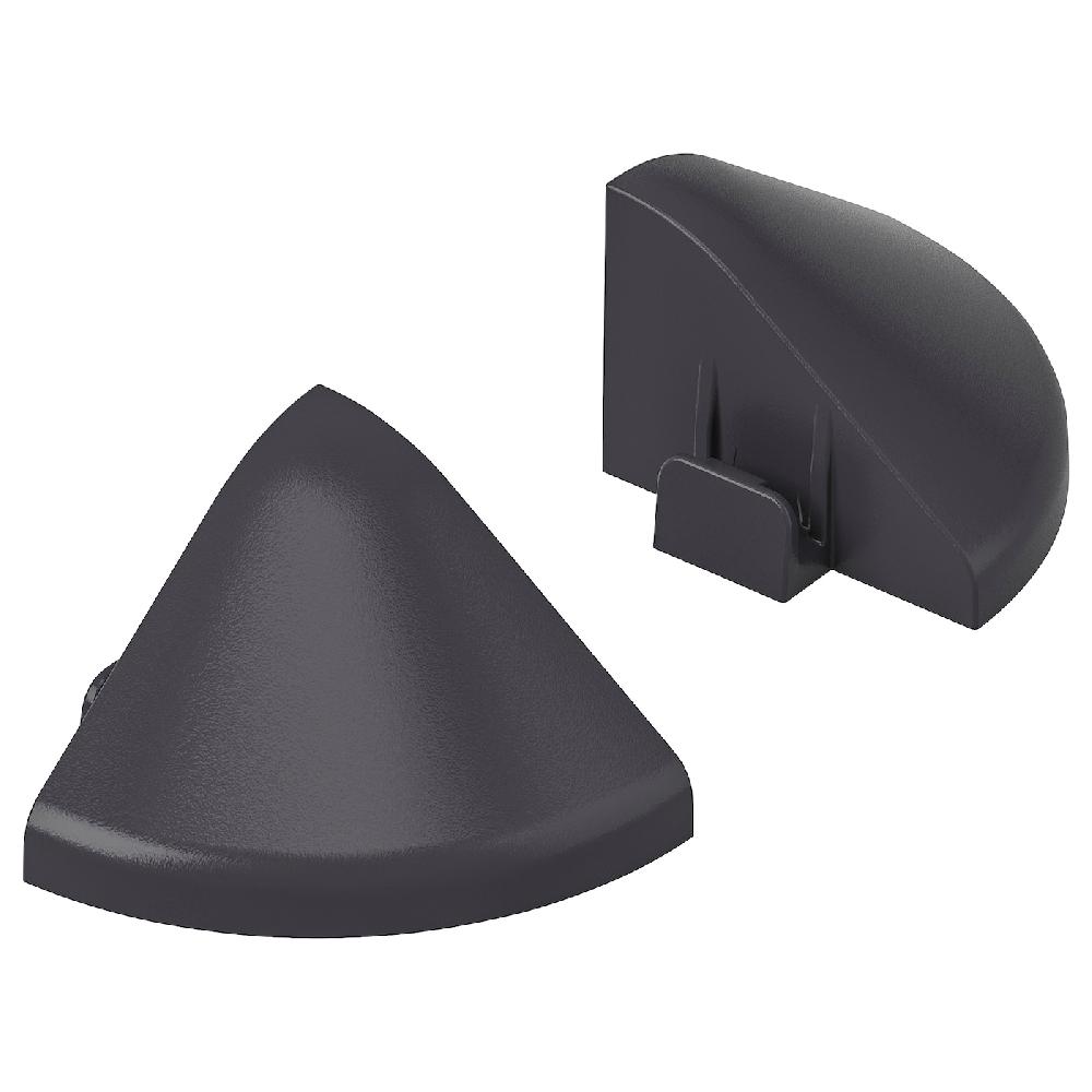IKEA RUNNEN Eckverbinder für Kantenleiste/außen dunkelgrau
