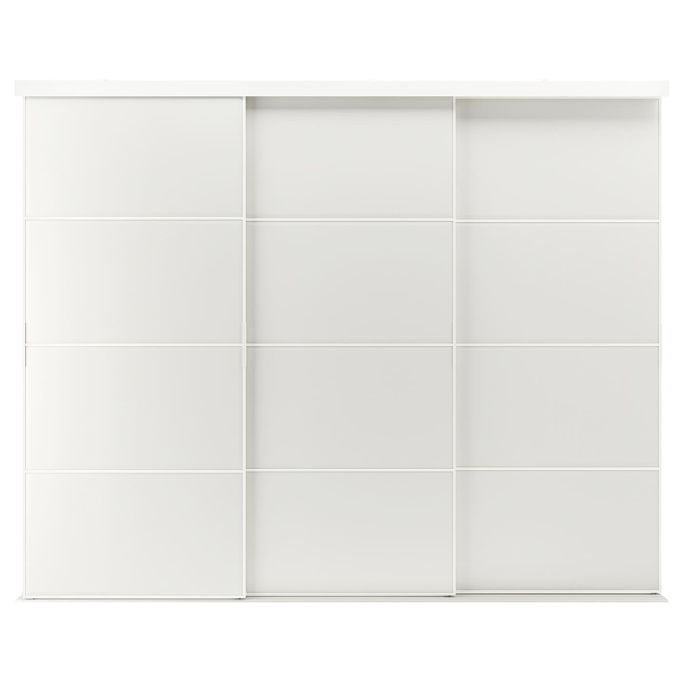 IKEA SKYTTA / TJÖRHOM Schiebetür-Kombination weiß/weiß 301x240 cm Osterangebot