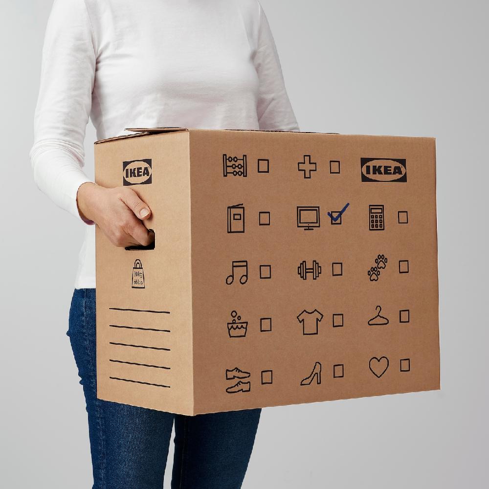 IKEA DUNDERGUBBE Umzugskarton braun 50x31x40 cm Bestseller