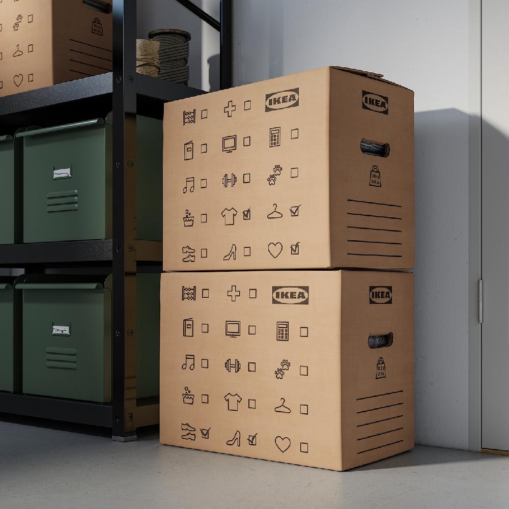 IKEA DUNDERGUBBE Umzugskarton braun 50x31x40 cm Bestseller