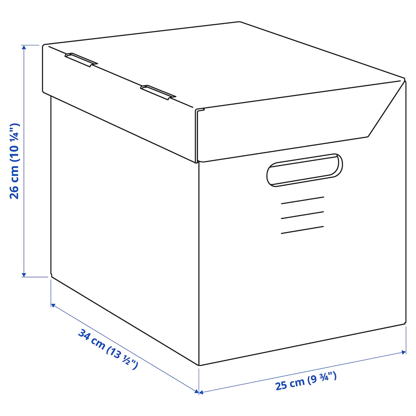 IKEA PAPPIS Box mit Deckel braun 25x34x26 cm Saisonale Angebote