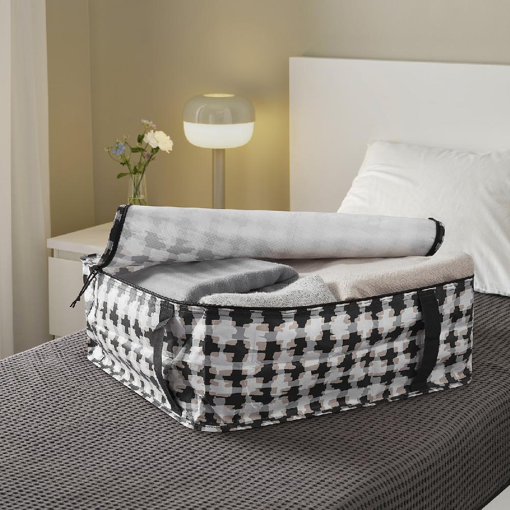 IKEA SÄCKKÄRRA Tasche weiß/bunt 55x49x19 cm Letzte 3 Tage