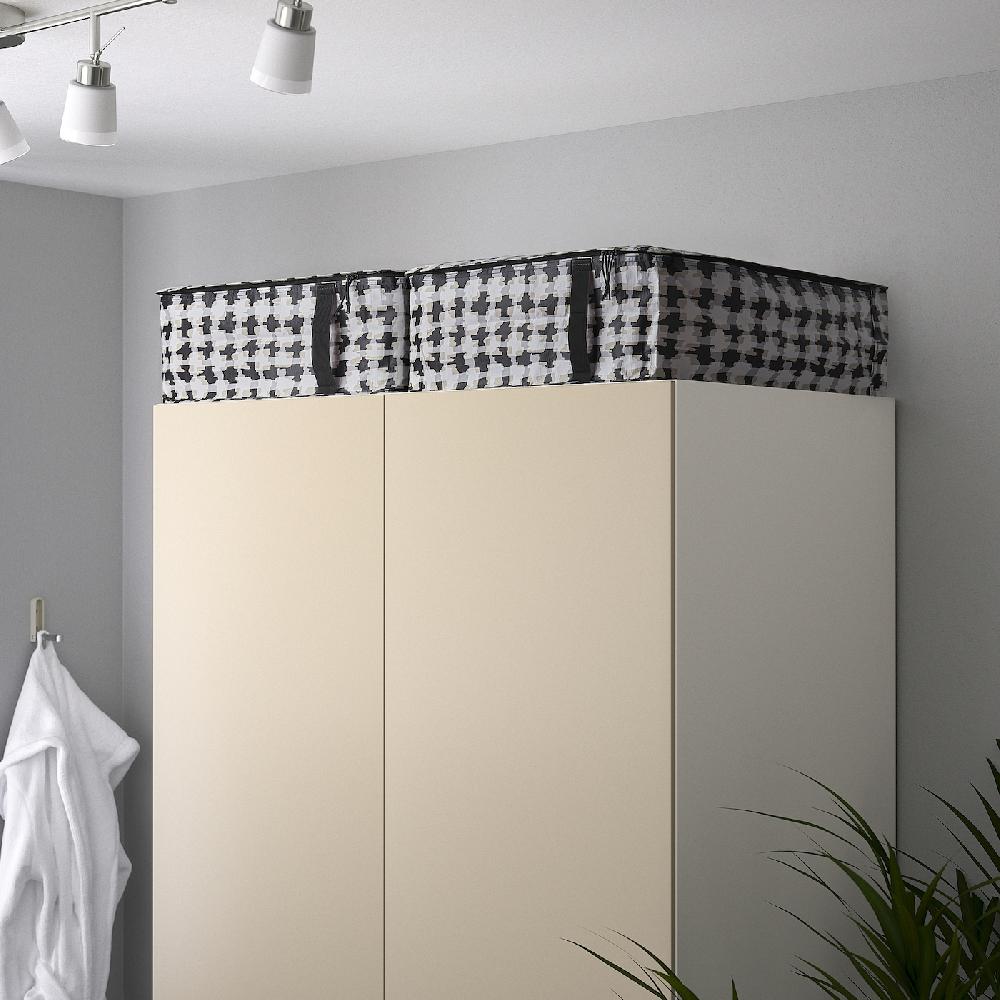 IKEA SÄCKKÄRRA Tasche weiß/bunt 55x49x19 cm Letzte 3 Tage