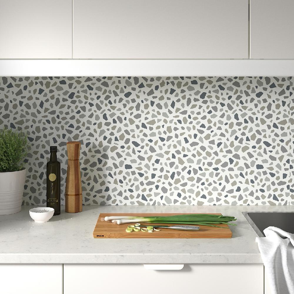 IKEA LYSEKIL Wandpaneel doppelseitig weiß marmoriert/Terrazzomuster 119.6x55 cm JETZT KAUFEN