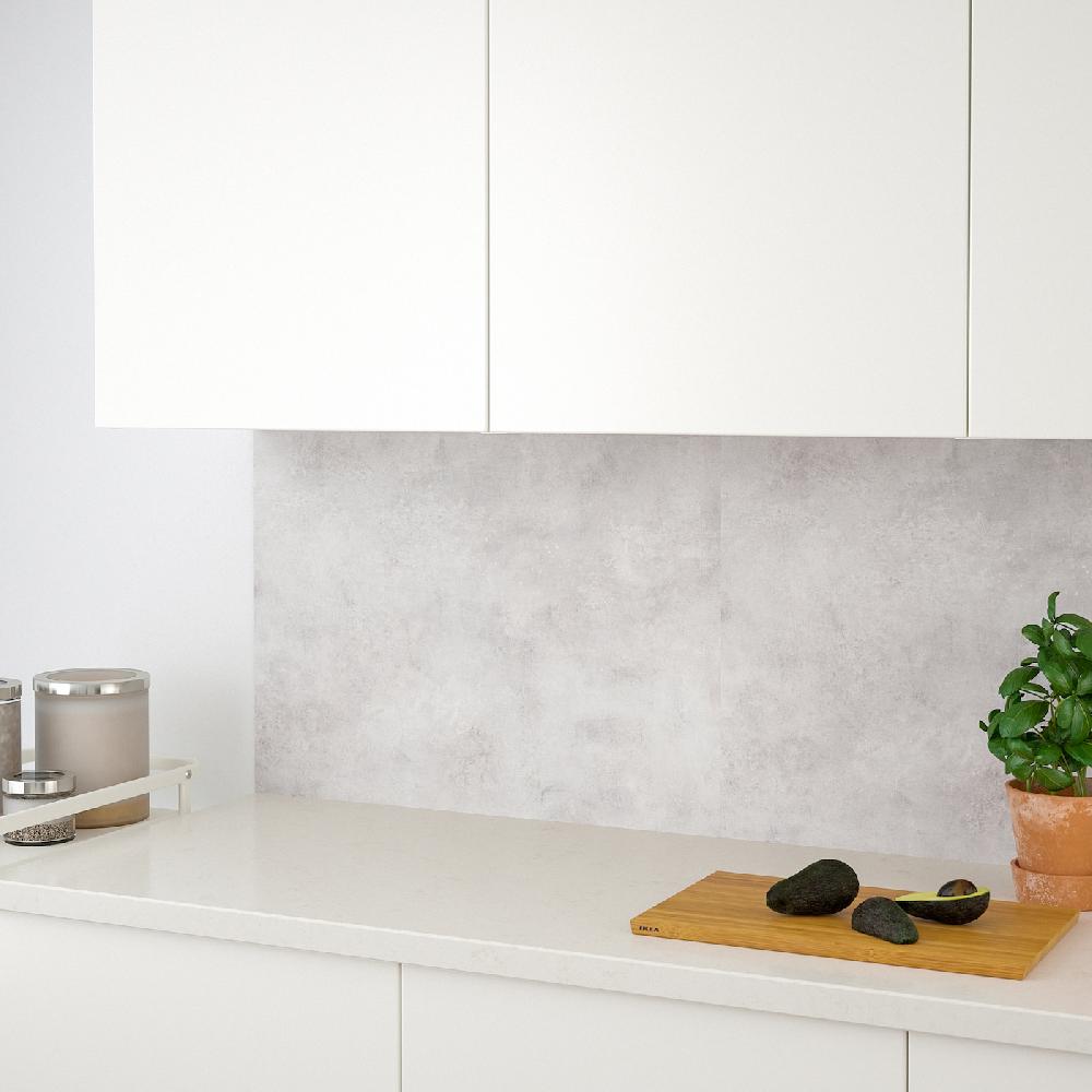 IKEA LYSEKIL Wandpaneel doppelseitig weiß/hellgrau Betonmuster 119.6x55 cm Neueste Stile