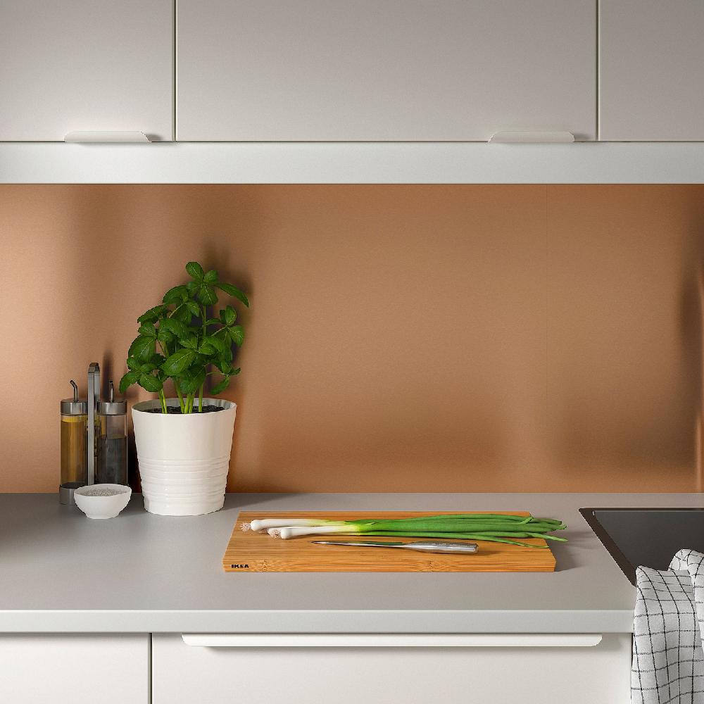 IKEA LYSEKIL Wandpaneel doppelseitig Kupfereffekt gebürstet/Edelstahl 119.6x55 cm Letzte 2 Tage