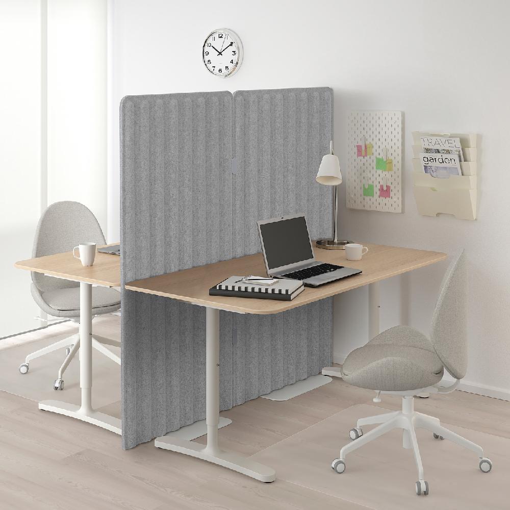 IKEA EILIF Abschirmung frei stehend grau/weiß 80x150 cm Hotsell