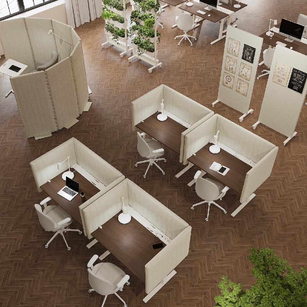 IKEA MITTZON Akustische Abschirmung Schreibtisch Gunnared beige 145x72 cm im Angebot