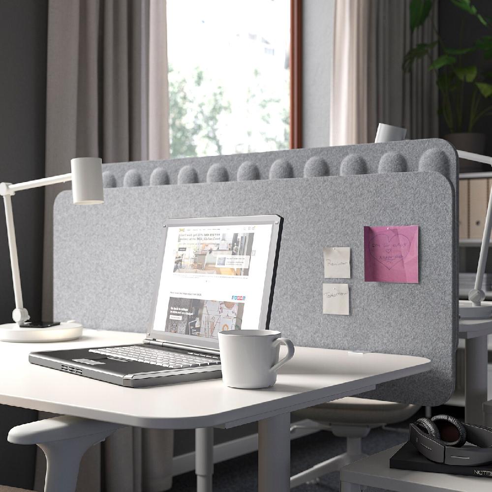 IKEA EILIF Abschirmung für Schreibtisch grau 120x48 cm Günstiger Verkauf