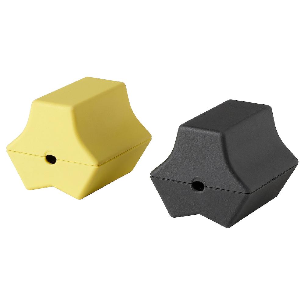 IKEA HAVSKÅL USB-Anker 2-tlg. schwarz/gelb Großer Ausverkauf
